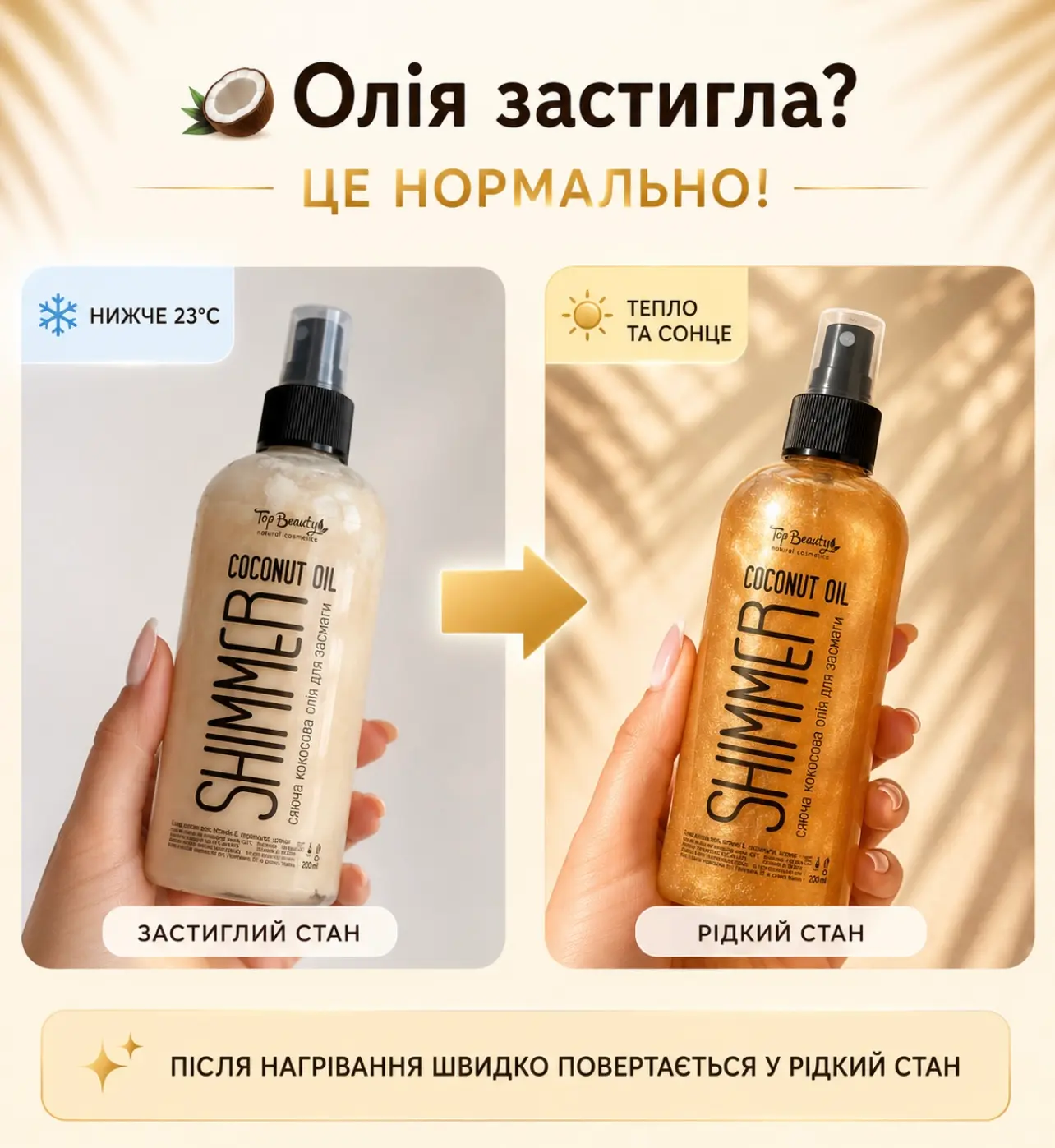 Top Beauty Coconut Oil Shimmer 200 мл